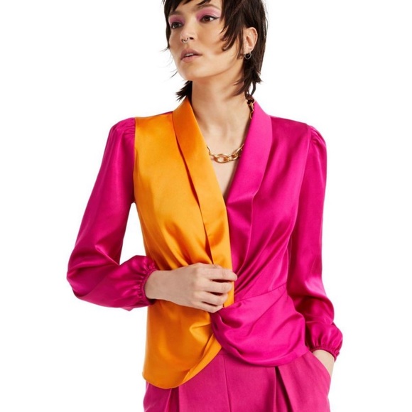 INC International Concepts Tops - I.N.C colorblock shirt